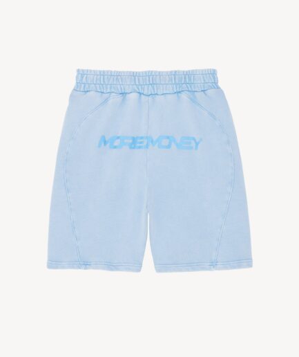 More Money Logo Shorts Azure Washed