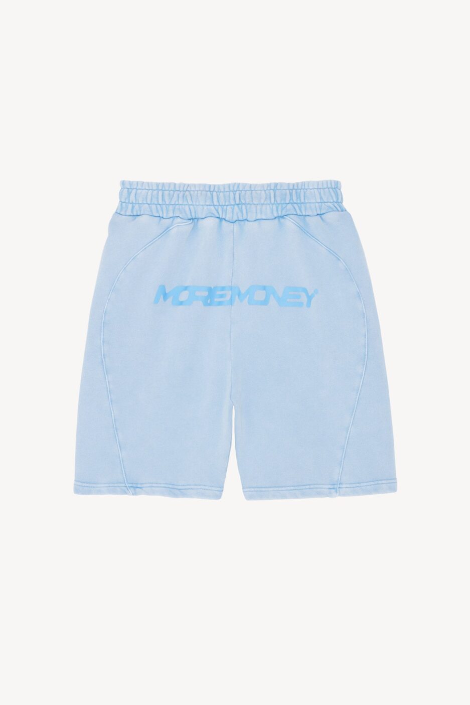 More Money Logo Shorts Azure Washed