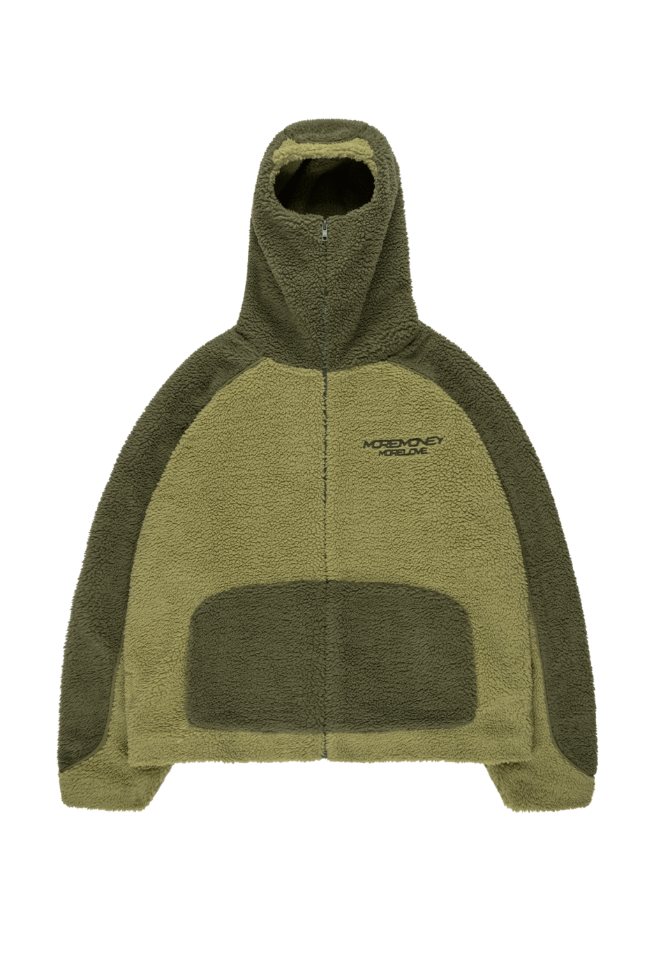 More Money More Love Multifaced Fleece Green